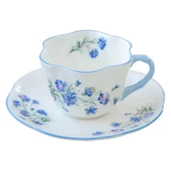 Kaffeetassen- und Untertassen-Set aus Bone China – elegantes Geschirr für das Home Office