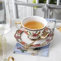 Kaffeetassen-Set aus Bone China – 220 ml Teetasse mit Untertasse