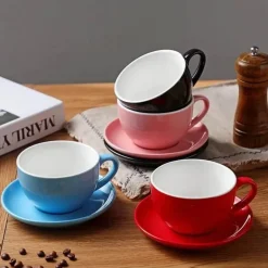 Kaffeetassen-Set aus Keramik – Elegantes Trinkgeschirr aus Porzellan für die Küche zu Hause