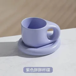 Kaffeetassen-Set aus Keramik – 400 ml mit Untertasse