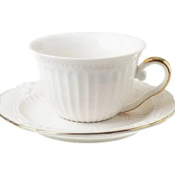 Kaffeetassen-Set aus Porzellan mit Untertasse – elegantes Trinkgeschirr