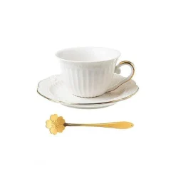 Kaffeetassen-Set aus Porzellan mit Untertasse – elegantes Trinkgeschirr