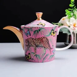 Kaffeetassen-Set mit Dschungeltieren – Teetassen aus Knochenporzellan fürs Büro