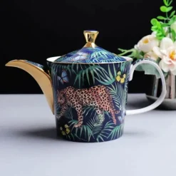 Kaffeetassen-Set mit Dschungeltieren – Teetassen aus Knochenporzellan fürs Büro