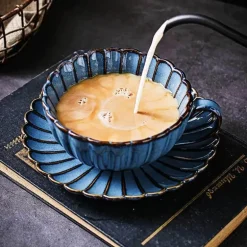 Kaiyō Keramik-Untertassen-Set – Elegantes Tee- und Kaffeegeschirr
