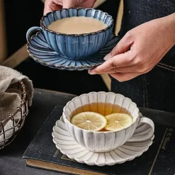 Kaiyō Keramik-Untertassen-Set – Elegantes Tee- und Kaffeegeschirr