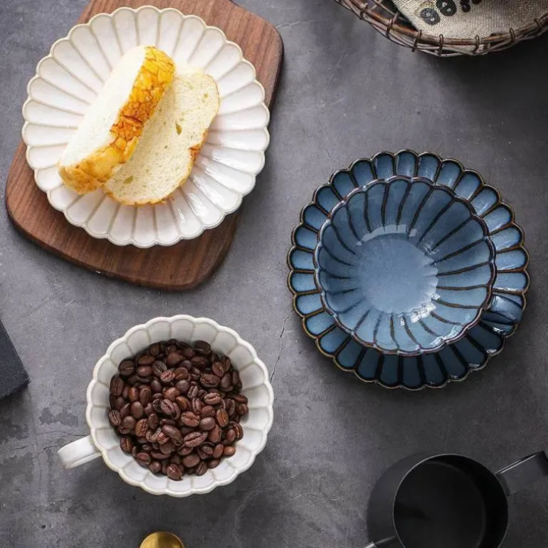Kaiyō Keramik-Untertassen-Set – Elegantes Tee- und Kaffeegeschirr