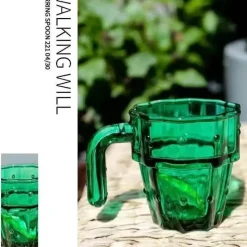 Kaktus-Glasbecher, 240 ml – kreativer Trinkbecher für Zuhause und das Büro