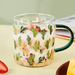 Kaktusglas-Tee-/Milchbecher – Kaffeebecher mit Skala