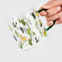 Kaktusglas-Tee-/Milchbecher – Kaffeebecher mit Skala