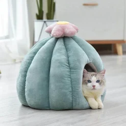 Kaktus-Katzenbett – Gemütliches Haustierbett für Katzen