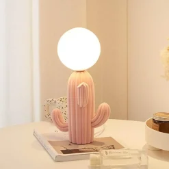 Kaktus-Tischlampe – Einzigartige Wohndekorbeleuchtung aus Kunstharz
