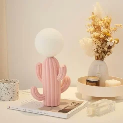 Kaktus-Tischlampe – Einzigartige Wohndekorbeleuchtung aus Kunstharz