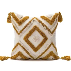 Kamelien-Jacquard-Kissenbezug – Luxuriöses nordisches Dekokissen für das Wohnzimmer