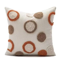 Kamelien-Jacquard-Kissenbezug – Luxuriöses nordisches Dekokissen für das Wohnzimmer