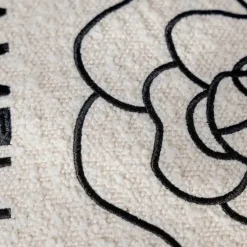 Kamelien-Jacquard-Kissenbezug – Luxuriöses nordisches Dekokissen für das Wohnzimmer