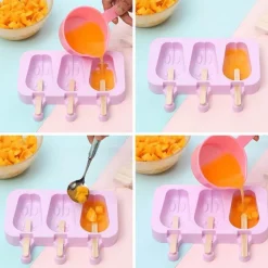 Kaninchen-Eiscremeformen – Niedlicher Dessertmaker aus Silikon