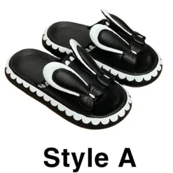 Kaninchen-Hausschuhe für Damen – süße, bequeme Schuhe mit niedrigem Keilabsatz