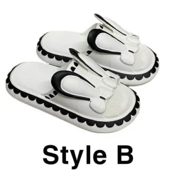 Kaninchen-Hausschuhe für Damen – süße, bequeme Schuhe mit niedrigem Keilabsatz