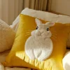 Kaninchen-Kissenbezug - Dekorativer Hasenkissenbezug
