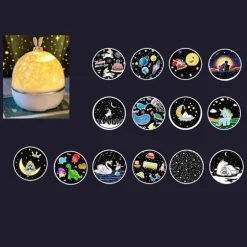 Kaninchen-Nachtlichtprojektor - Süße Kinderlampe