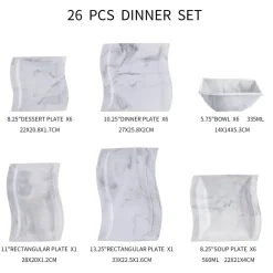 Kari Porzellan Tafelservice - Elegantes Geschirr für die gesellige Runde