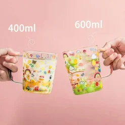 Karikatur, messglas, becher