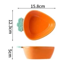 Karottenförmiges Keramikteller-Set – Süßes Dessert- und Snackgeschirr