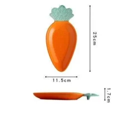 Karottenförmiges Keramikteller-Set – Süßes Dessert- und Snackgeschirr