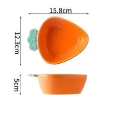 Karottenförmiges Keramikteller-Set – Süßes Dessert- und Snackgeschirr