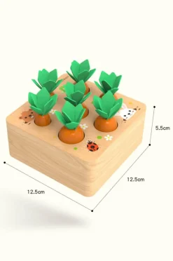 Karottenpflückspiel aus Holz – Lernspielzeug für Kinder