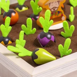 Karottenpflückspiel aus Holz – Lernspielzeug für Kinder