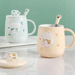 Katzenbecher-Set – süße Cartoon-Kaffeetassen