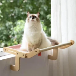 Katzenfenstersitz aus Holz – Hängendes Katzenbett zum Sonnenbaden