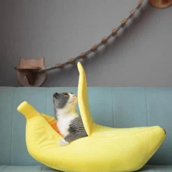 Katzenhaus aus Bananenschale – Gemütlicher Unterschlupf für Haustiere in 4 Farben