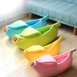 Katzenhaus aus Bananenschale – Gemütlicher Unterschlupf für Haustiere in 4 Farben