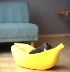 Katzenhaus aus Bananenschale – Gemütlicher Unterschlupf für Haustiere in 4 Farben