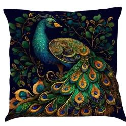 Katzen-Kissenbezug - Stilvoller Kissenbezug aus Leinen 45x45cm