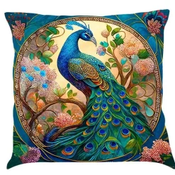 Katzen-Kissenbezug - Stilvoller Kissenbezug aus Leinen 45x45cm