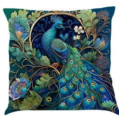 Katzen-Kissenbezug - Stilvoller Kissenbezug aus Leinen 45x45cm