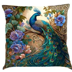 Katzen-Kissenbezug - Stilvoller Kissenbezug aus Leinen 45x45cm