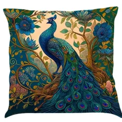 Katzen-Kissenbezug - Stilvoller Kissenbezug aus Leinen 45x45cm