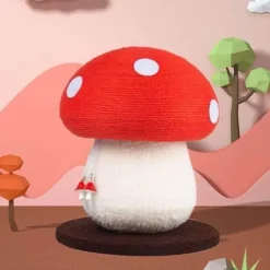 Katzenkratzbaum in Pilzform – handgefertigte Haustiermöbel für verspielte Katzen