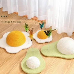 Katzenkratzbrett - Eier-Karotten-Design