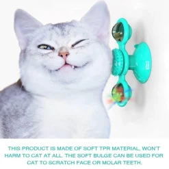 Katzenmassage-Windmühlenspielzeug – Interaktives drehbares Haustierspielzeug