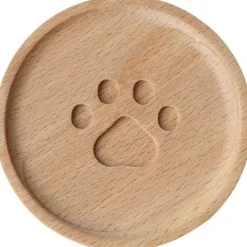 Katzenpfoten-Holzuntersetzer - Süßes Tier-Trinkgeschirr