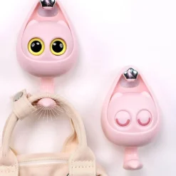 Katzen-Wandhaken – Süßer, lochfreier Schlüsselhalter-Organizer