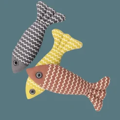 Kauspielzeug aus Leinen für Katzenfische – weiches Plüschkissen für verspielte Katzen