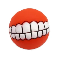 Kauspielzeug für Hunde mit Smiley-Motiv aus Gummi – Lustiges Kauspielzeug für Haustiere