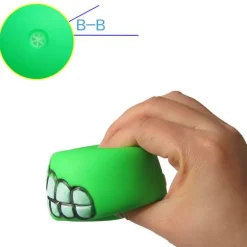 Kauspielzeug für Hunde mit Smiley-Motiv aus Gummi – Lustiges Kauspielzeug für Haustiere